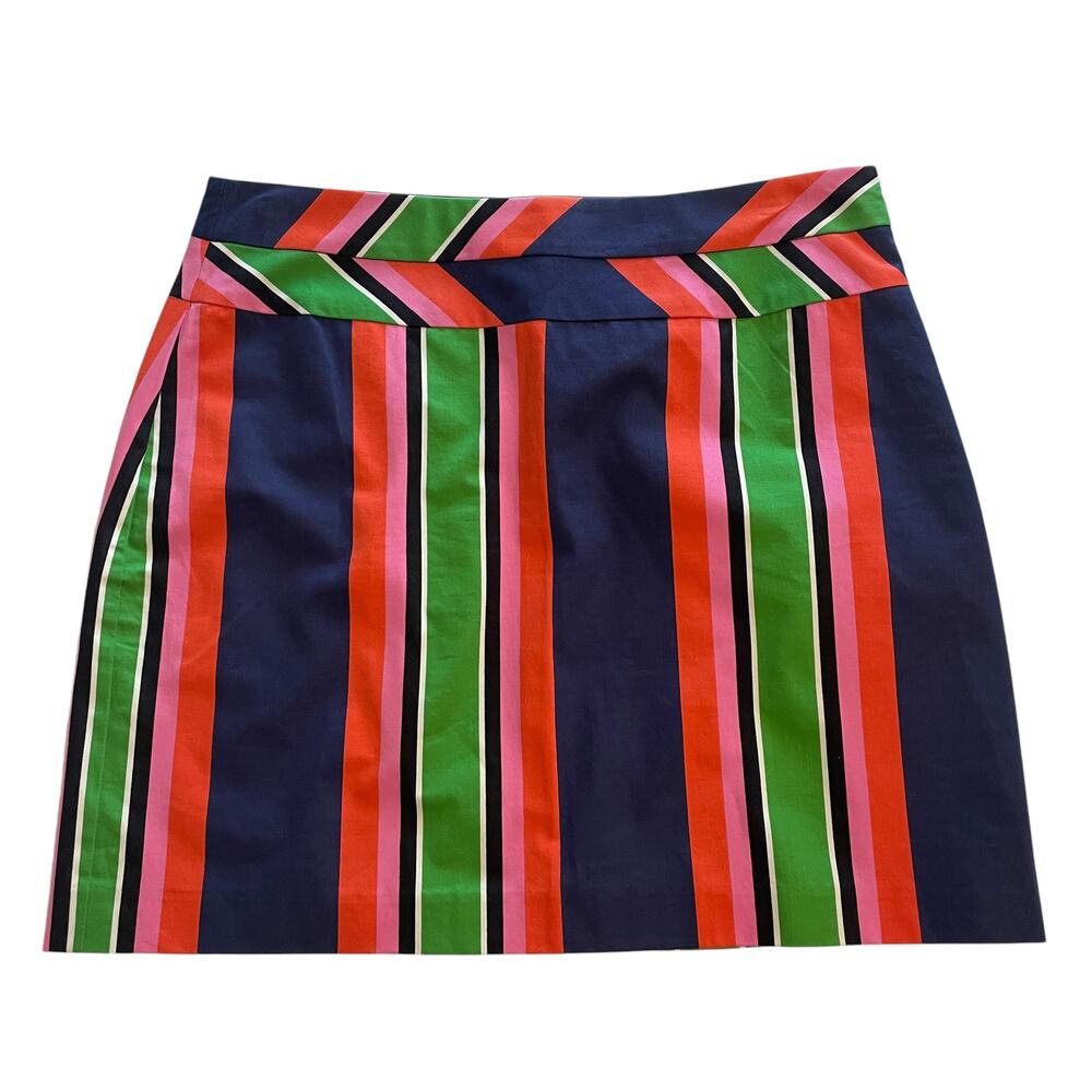 Trina Turk Free Time Skirt Womens Size 4 Green Blue Pink Colorful Bold Career - Picture 2 of 10